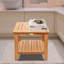 Table de douche en teck 19,7 po