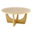 Table basse ronde en bois 36 pouces avec finition naturelle