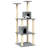 vidaXL Cat Tree Engineered wood, plush, sisal 55.5 in tall-371348539