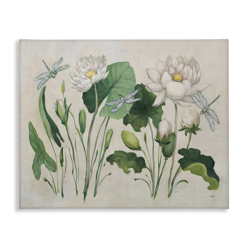  "Tranquil Lilies", art mural rétro par Julia Purinton, H 36 po x l 48 po