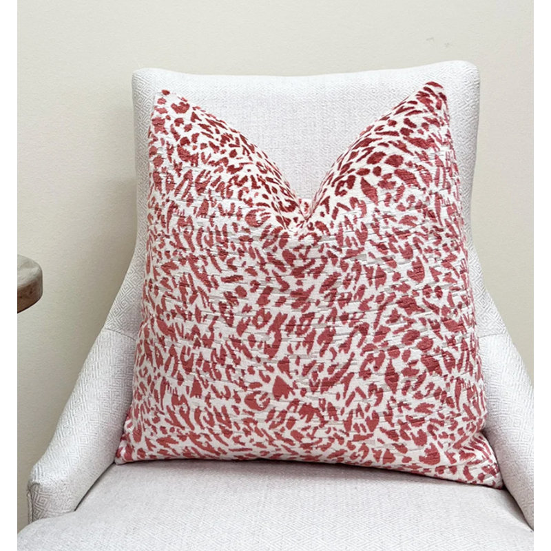 Housse de coussin en velours Abstract, Rose, H 20 po x l 20 po