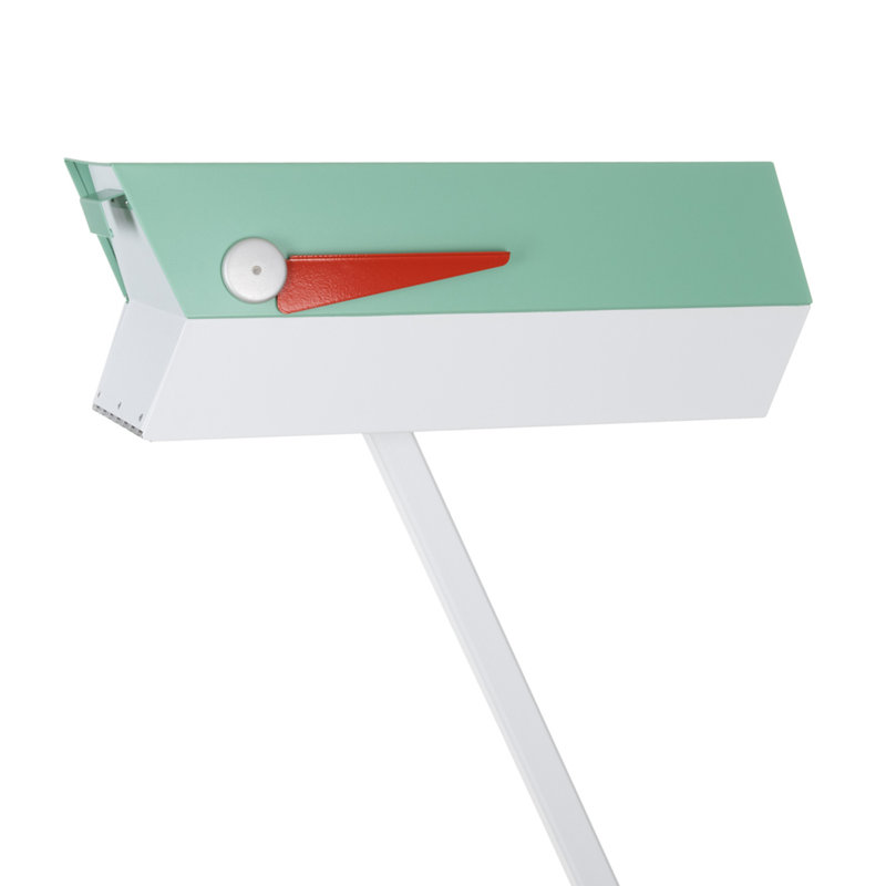 Satin Mint Green Mid-Century Modern Steel Mailbox