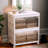 2 Tier Stackable Storage Bins Containers With Wheels For Home Living Room Office Closet