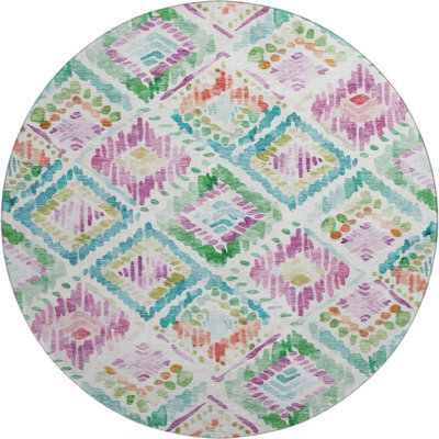 Premium Machine Washable Blaise AMF1088 Geometric Rug