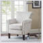 Fauteuil club à dossier étroit Brooke