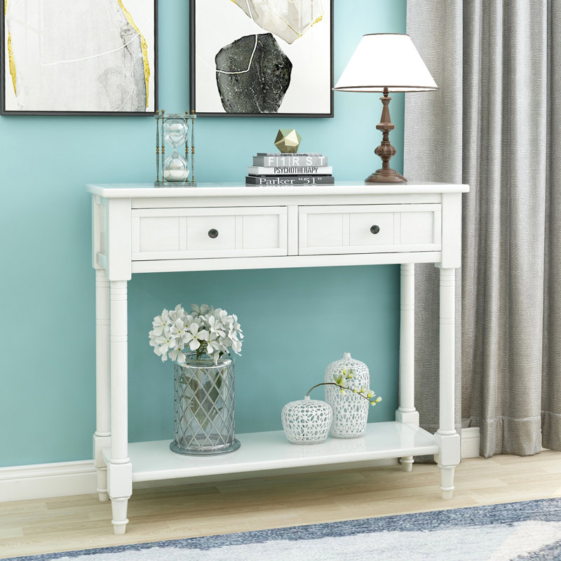 Nedlands 36'' Solid Wood Console Table, White