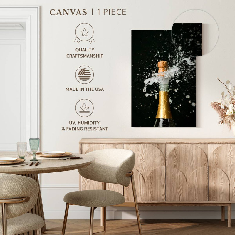 Yarlin Champagne Bottle, 39" H x 26" W