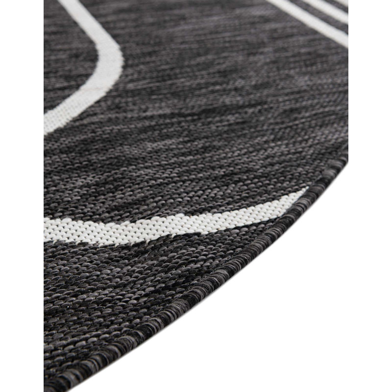 Indoor/Outdoor Modern Area Rug, Round 3'3"
