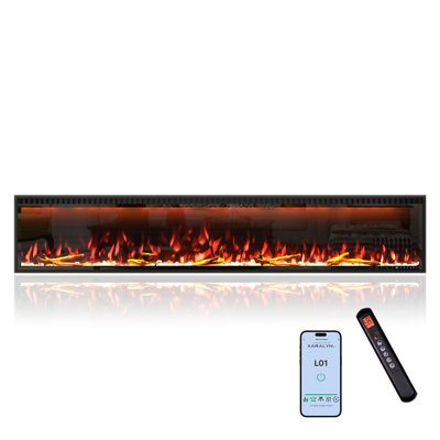Wall Mounted/Recessed-In Electric Fireplace With Smart WIFI