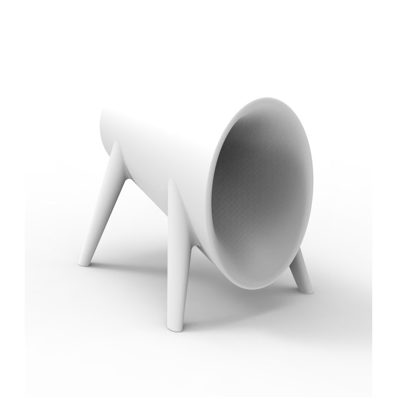 Bum Bum Plastic Decorative Stool, White
