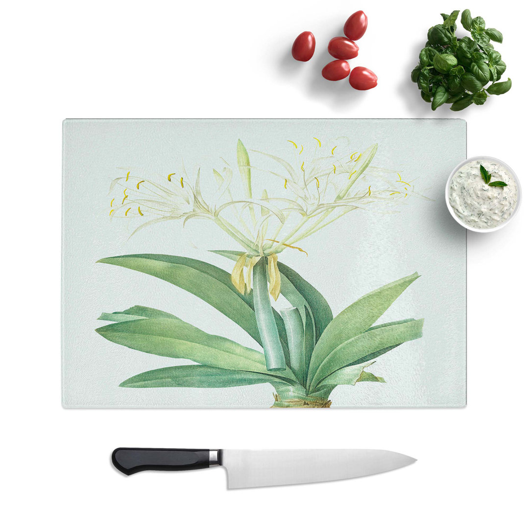 Tempered Glass Spiderlily by Pierre-Joseph Redoute Chopping Board