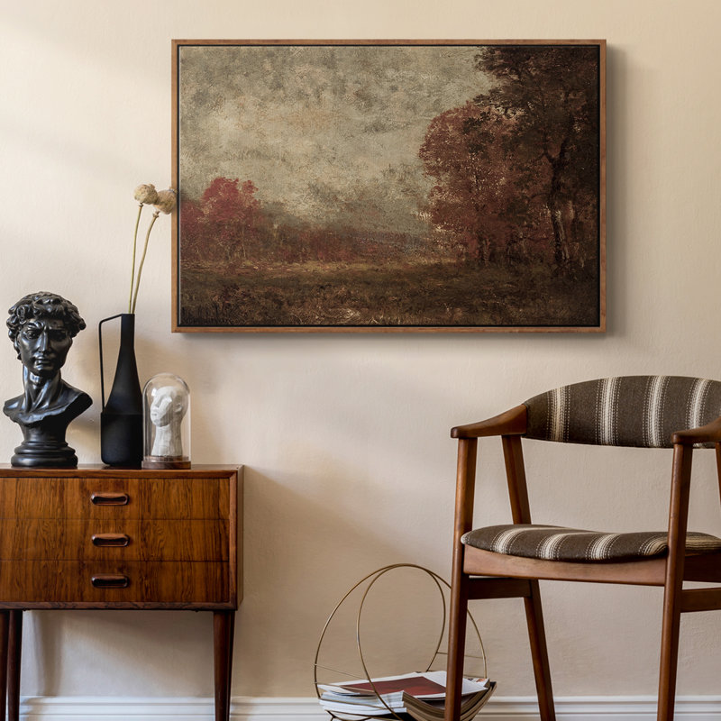 "Vintage Landscape-DCV III" sur toile, H 17 po x l 25 po x P 2 po, Toile argentée avec cadre flottant