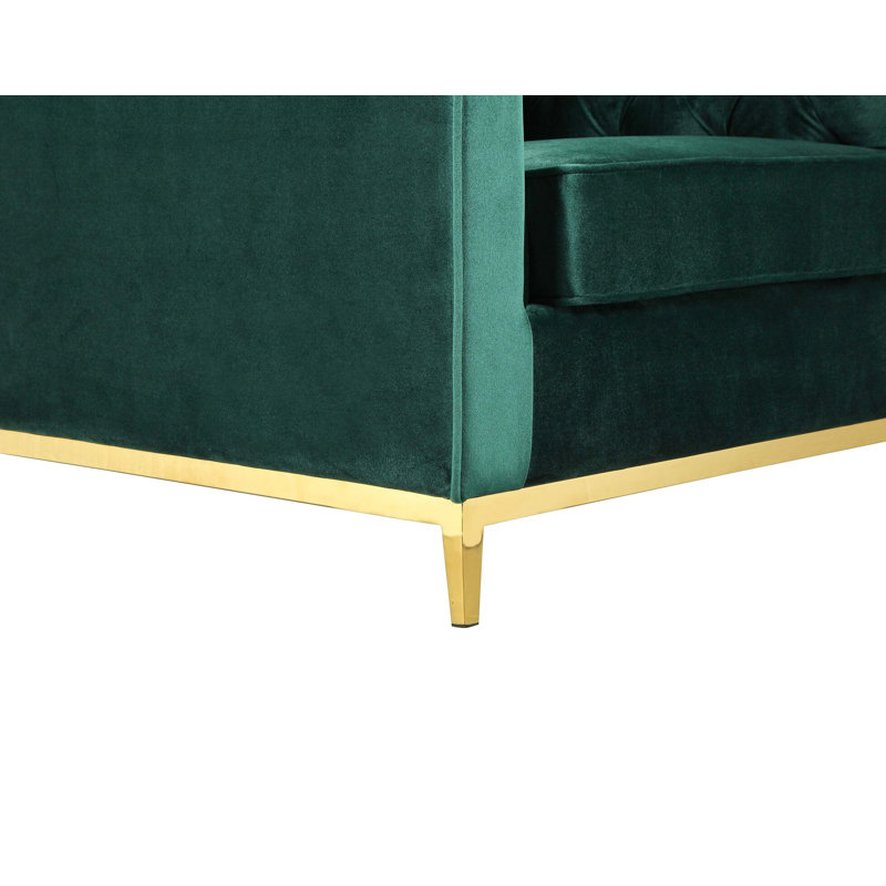 Connie Velvet Armchair, Green Velvet