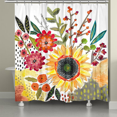 Genivee Floral Shower Curtain