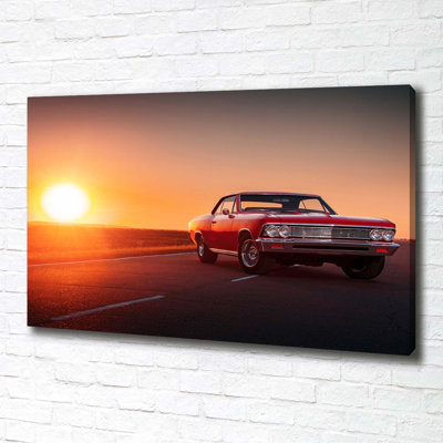 Red Car - Wrapped Canvas Print