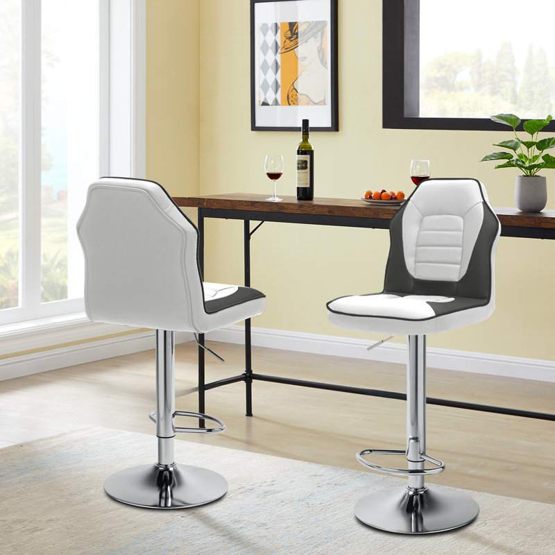 Tabouret de bar pivotant à hauteur réglable Emborough, Noir