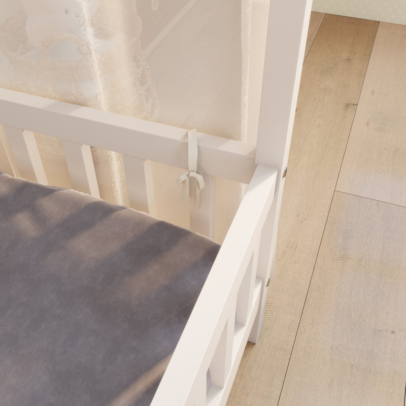 Lit sur pied Montessori, Lit simple, Blanc