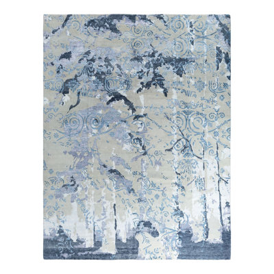 Overdyed One-of-a-Kind 9' 4" X 12' 2" Hand Knotted Area Rug
