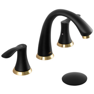Widespread 2-Handle Bathroom Faucet with Drain Assembly