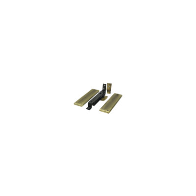 Deltana DASH95U5 Spring Hinge, Double Action w/ Solid Brass Cover Plates in Antique Brass
