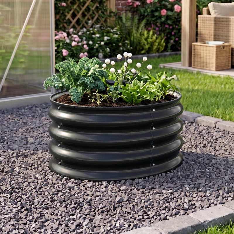 Planter Box, 2, Black, 30cm H x 60cm W x 60cm D