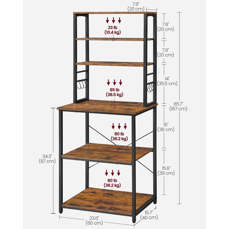 Stroupe Standard, 167cm H x 60cm W x 40cm D, Brown/Black