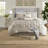 Luxurious 7-piece Tufted Bedding Set, Polyester King Size, Taupe Elegance For Bedroom