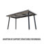 Table de salle à manger extensible rectangulaire pouvant accueillir de 4 à 6 personnes, équipée de 4 chaises de salle à manger rembourrées en tissu polyuréthane et de chaises, avec pieds en métal