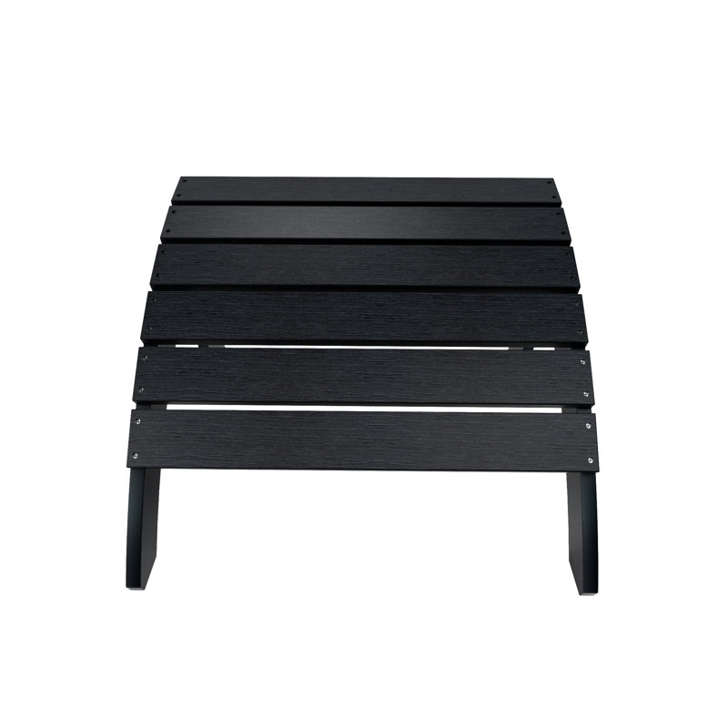 Repose-pieds pliant en polyuréthane Attapulgus, Noir