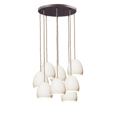 Clay 8 - Light Dimmable Dome Chandelier