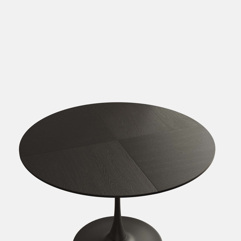 Table de salle à manger VEMSTKOJ, Noir, noir, noir, noir, H 29,53 po x L 47,24 po x l 47,24 po, Noir, noir, noir, noir