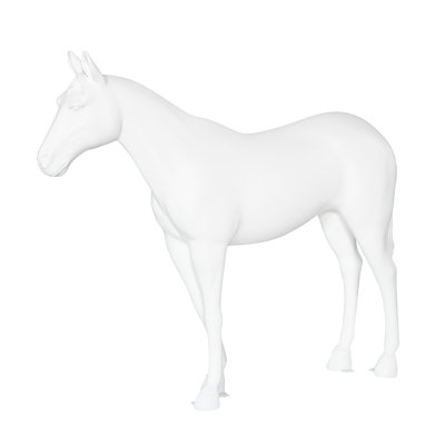 Horse Sculpture, Standing, Glossy White