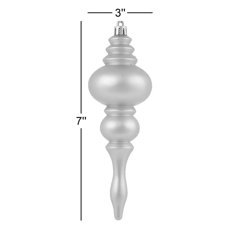7" 4-Finish Finial Ornament, Moss Green