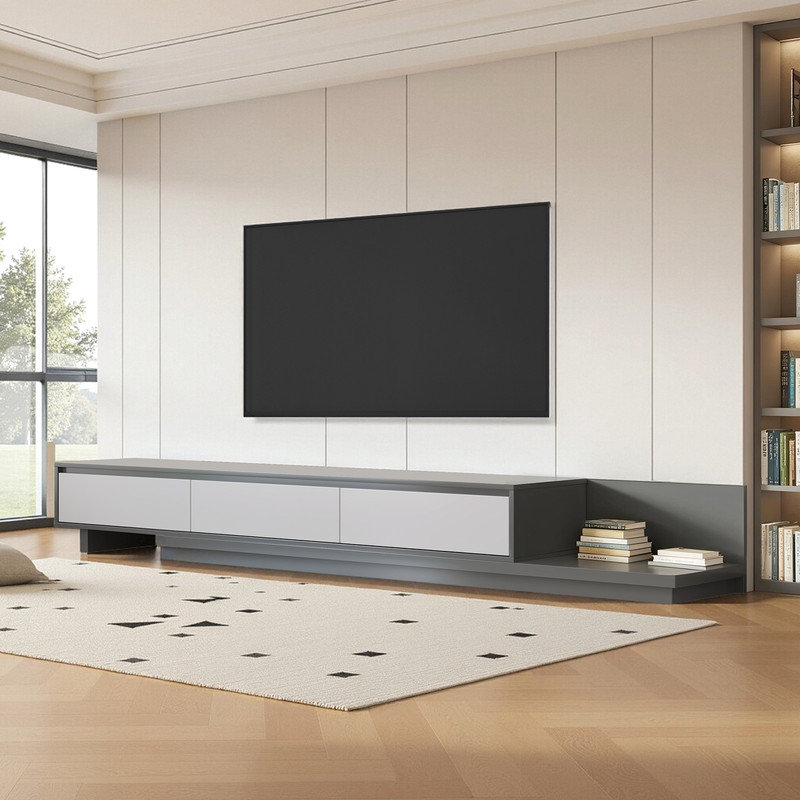 Unfinished TV Stand for TVs up to 75", Grey