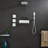 Wall Mounted Waterfall Shower System with Bodysprays-110871761