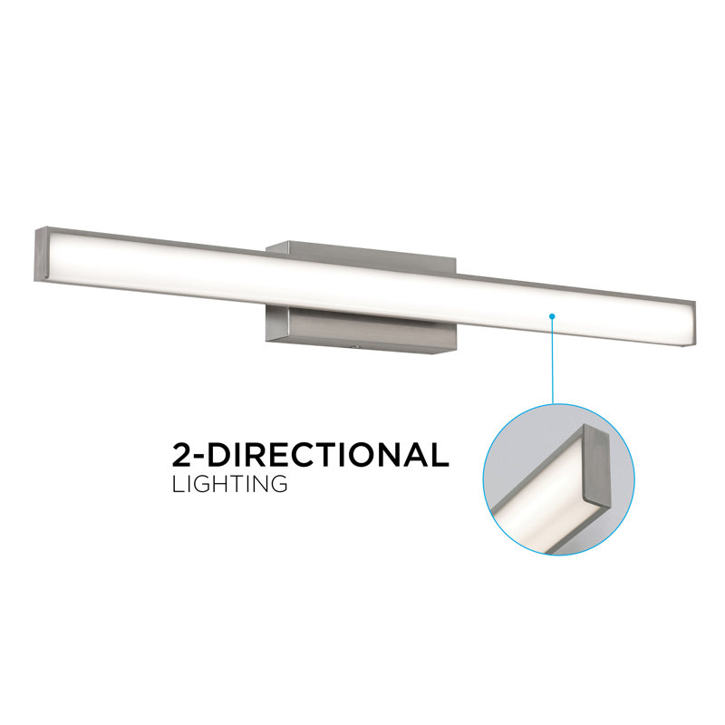Ules Dimmable LED Vanity Light, Satin Nickel