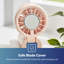 GEEPAS Rechargeable Fan | Mini Foldable Portable USB Fan for Travel Camping Office Outdoor Women Men | Handheld 2000mAh 3 Speeds + Cooling Quiet Mode 8Hr Run Time Lightweight | 2 Year Warranty-128103379-128543502