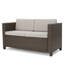 4 pièces Harmony pour l'extérieur - brun, imperméable, coussins d'angle serein et coussins d'angle