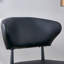 Chaise de salle à manger noire de 4 personnes - Dossier ergonomique recouvert de cuir PU Housse de siège en métal Pieds antidérapants-310129109