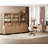 2 Piece Office Set, 56" Executive Desk & Set Of 3 Bookcases With Drawers, Oak