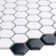 Metro Geo 1" Hex Matte White with Black Edge 10-1/2" x 11-5/8" Porcelain Mosaic Tile