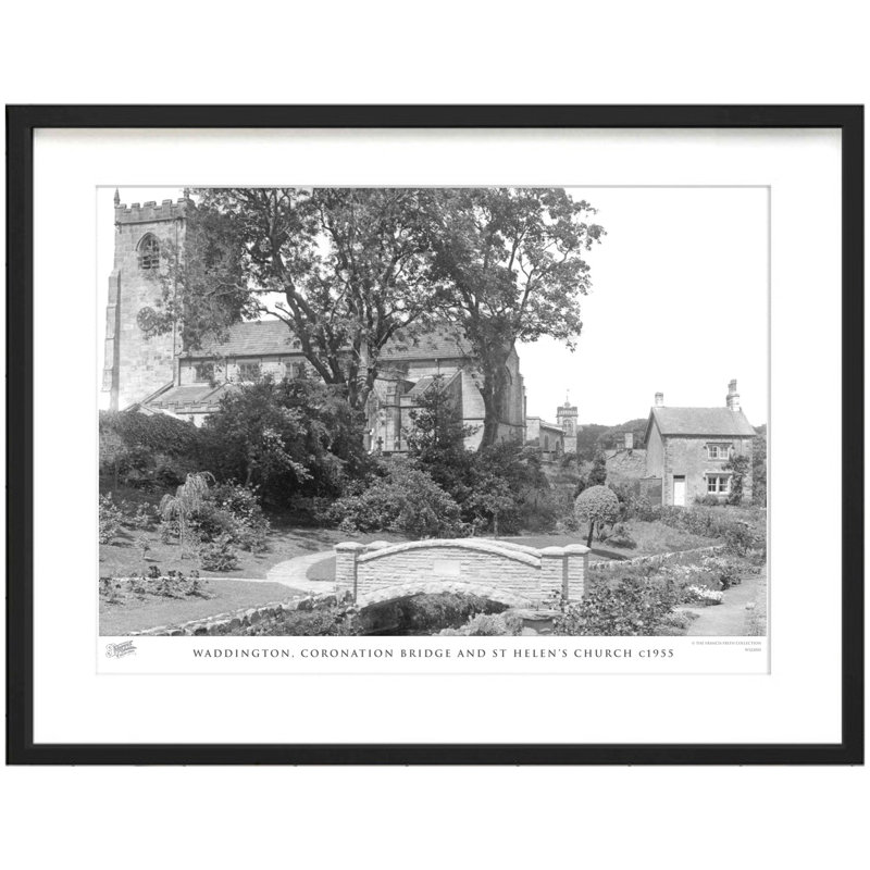 Waddington, Coronation Bridge And St Helens Church C1955 - Single Picture Frame Print, 40cm H x 50cm W x 2.3cm D