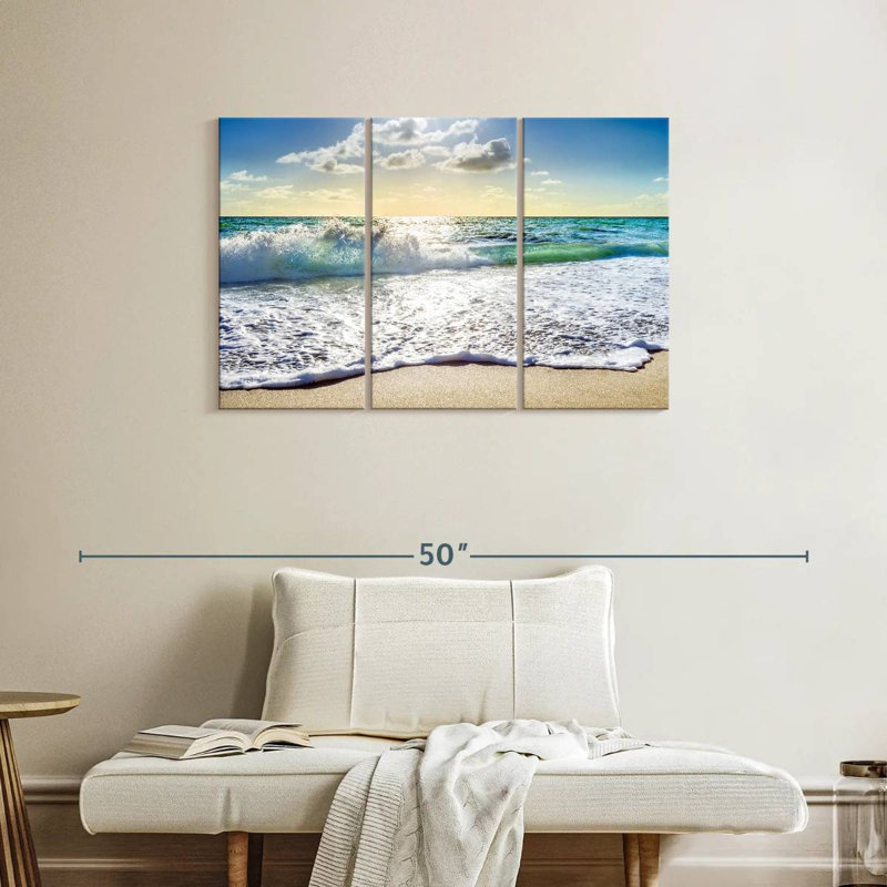 Gillard Rolling Beach Waves South Florida, H 24 po x l 38 po