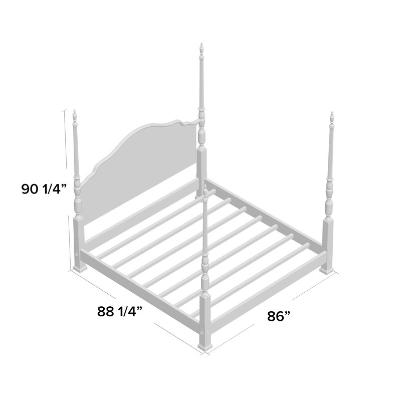Theodore Alexander Solid Wood Four Poster Bed