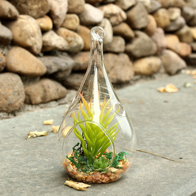 12cm Glass Lighted Hanging Figurine Ornament