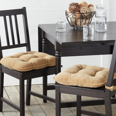 Coussin de siège d'intérieur réversible en velours côtelé
