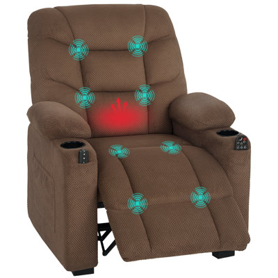 HOMCOM Electric Massage Recliner Armchair with Vibration Heat