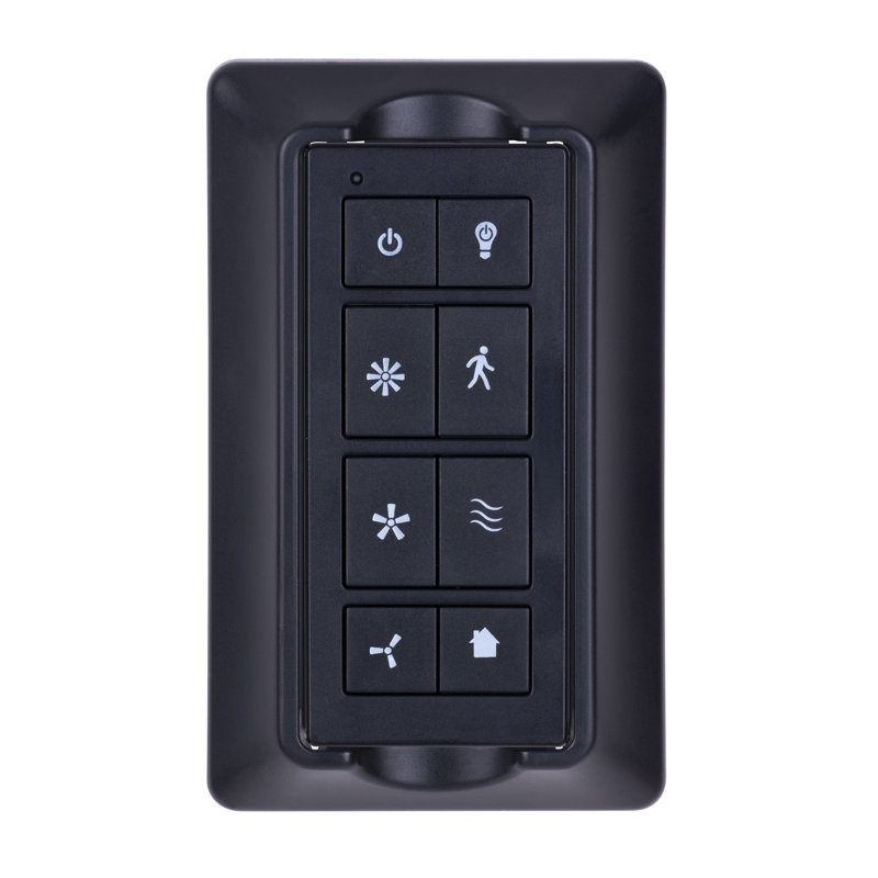 Dilkon Universal Ceiling Fan Remote and Wall Control, Black