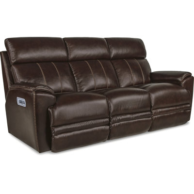 Talladega Power Leather Match Reclining Sofa with Power Headrest & Lumbar -  La-Z-Boy, X44754 LB159079 FN 000 W2