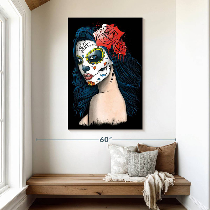 Leisha La Calavera Catrina, 48" H x 32" W